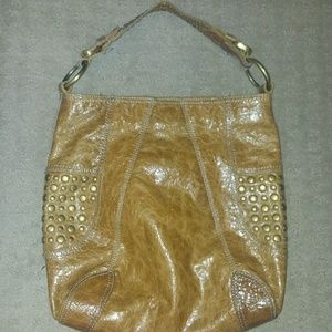 STEVE MADDEN TAN LEATHER BAG